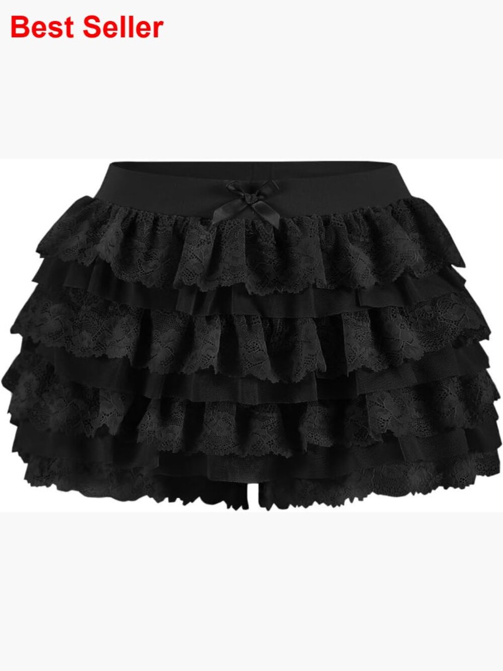Lace Multi-Layered Bloomers With Ruffle Trim, Elastic Waist Pettipants